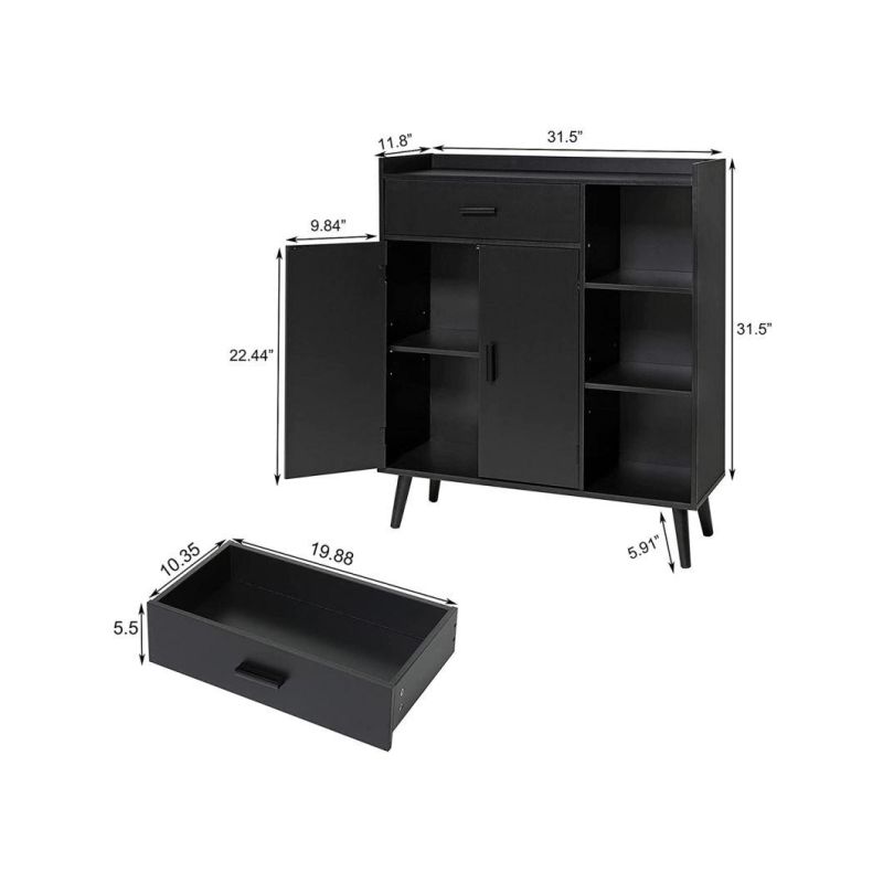 Storage Cabinet with 1 Drawer and 2 Doors