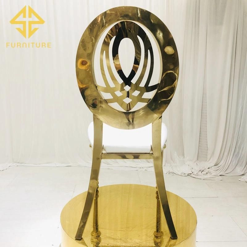 Sawa Unqiue Back Shape Stainless Steel Chairs for Event Wedding Banquet