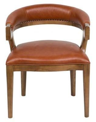 Modern Furniture Popular Leather Rivet Cafe Hotel Banquet Dining Chair