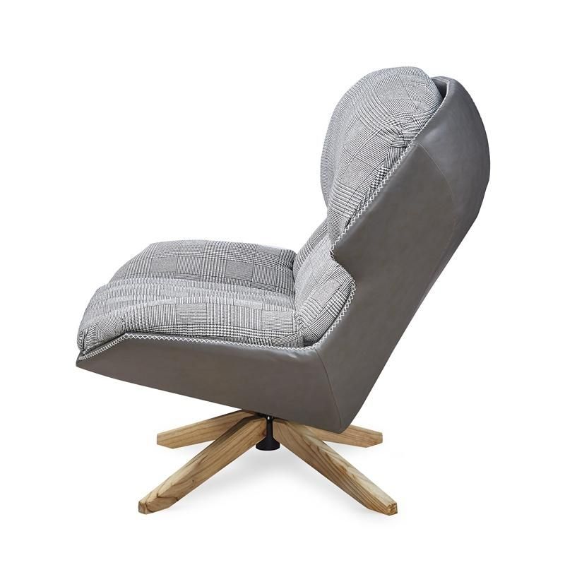 High Quality European Style Fabric Leisure Upholstered Living Room Armrest Chair