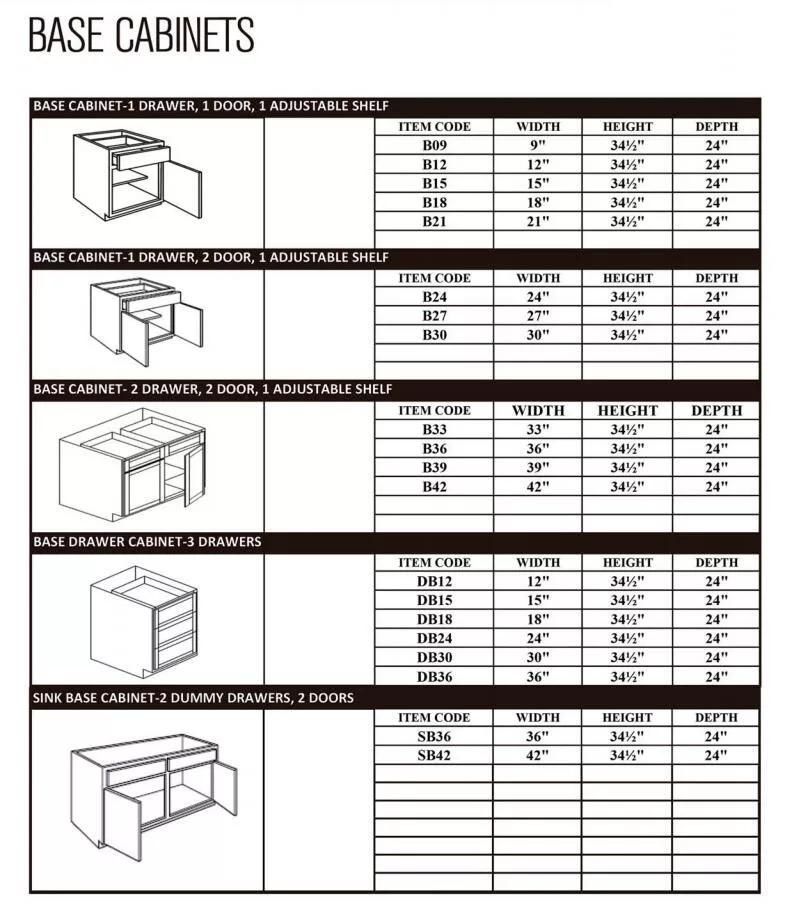 U Style Black Base White Wall Kitchen Cabinet